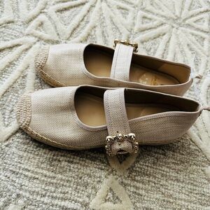Elegant Beige Mary Jane Espadrilles